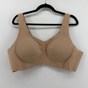 Honeylove Silhouette Bra Tan Nude Wire Free Seamless Plus Size 3X LWBR0101